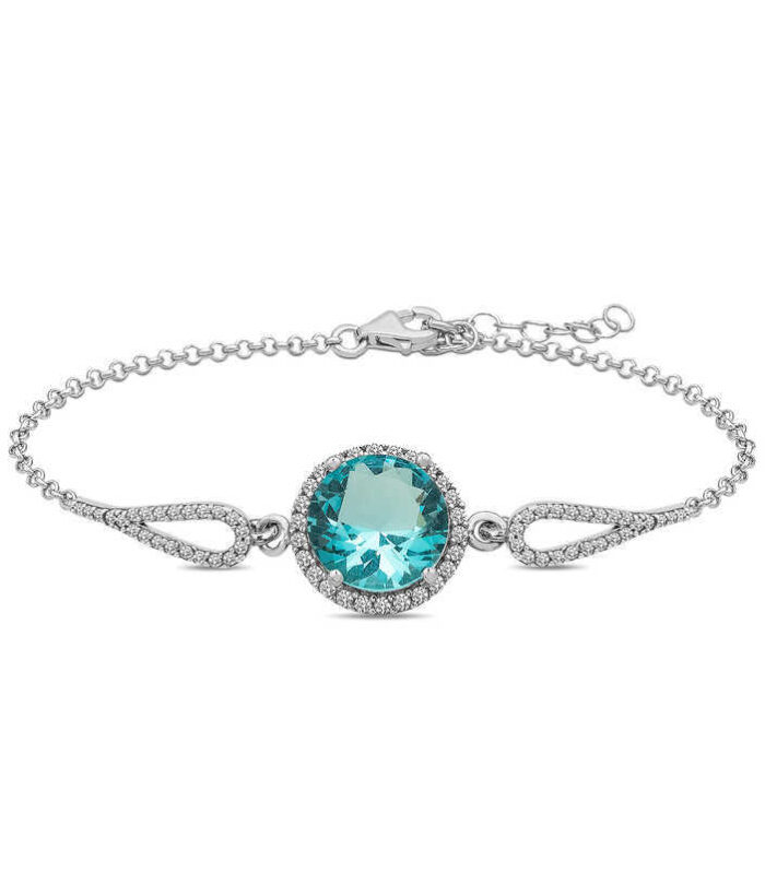 Silver Aquamarine Bracelet