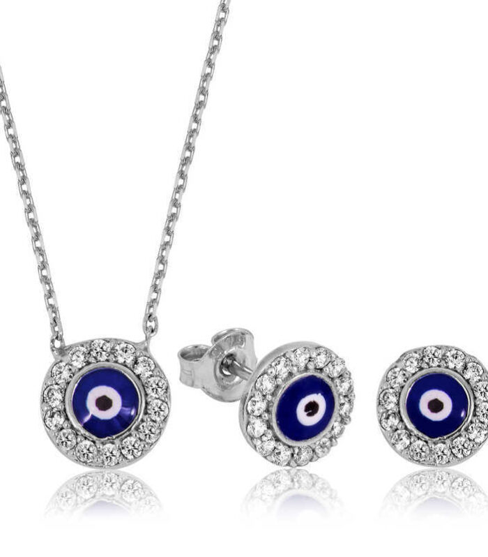 Silver Evil Eye Set