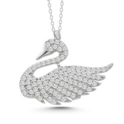 Silver Swan Women's Necklace