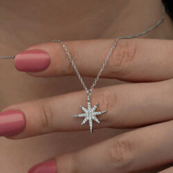 Silver North Star Women’s Necklace - Image 2