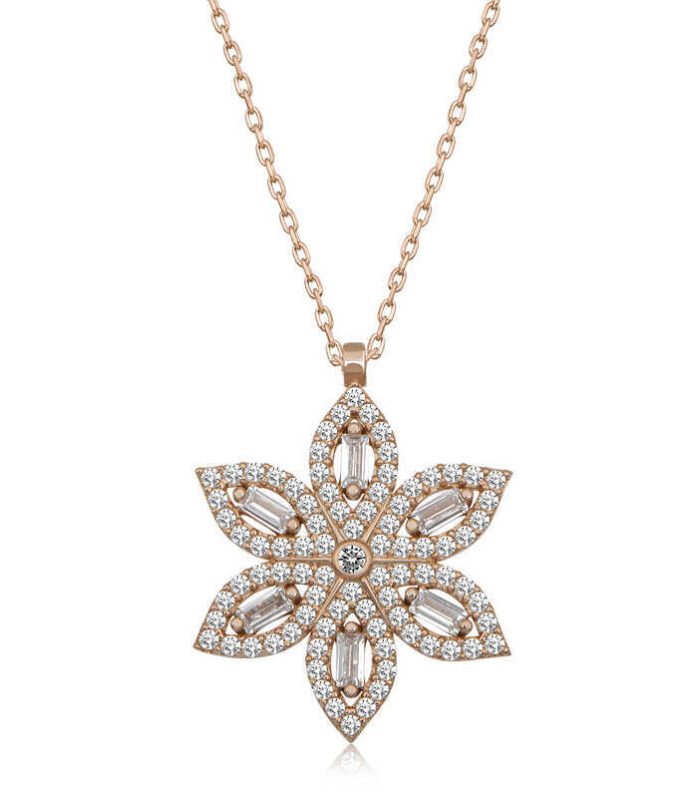 Silver Daffodil Flowe Necklace
