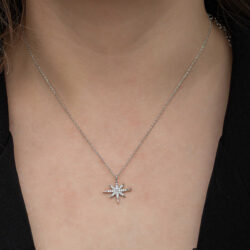 Silver North Star Women’s Necklace - Image 3