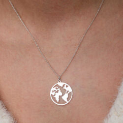 Silver World Women’s Necklace - Image 3